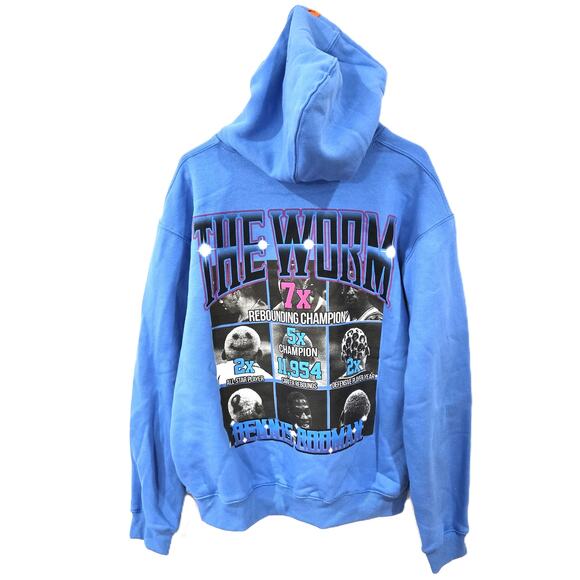 Brand X Dennis Rodman “The Worm” Sz XL Limited Edition NBA Streetwear Hoodie - Picture 7 of 10